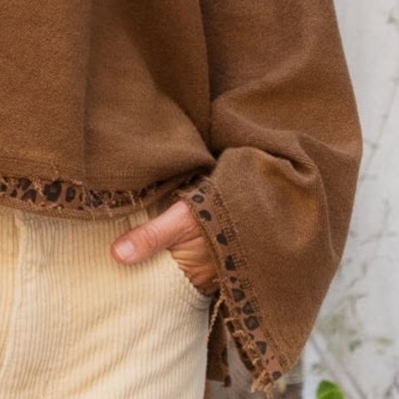 French Terry Reversible Oversized Long Sleeve Top - Picture 6 of 12